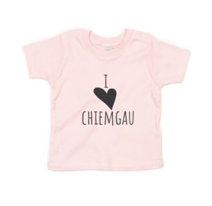 Baby T-Shirt – I Love Chiemgau – Rose