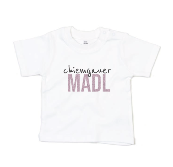 Baby T-Shirt – Chiemgauer Madl - Weiss