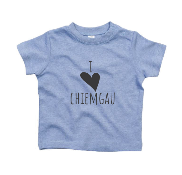 Baby T-Shirt – I Love Chiemgau – Blau